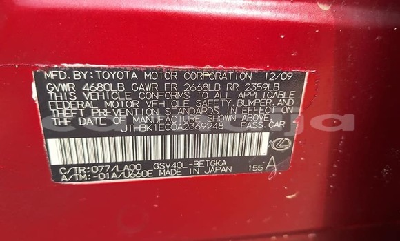 Acheter Occasion Voiture Lexus ES Rouge à Abak, État d'Akwa Ibom Acheter Occasion Voiture Lexus ES Rouge à Abak, État d'Akwa Ibom