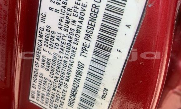 Acheter Occasion Voiture Honda Accord Rouge à Lagos, État de Lagos Acheter Occasion Voiture Honda Accord Rouge à Lagos, État de Lagos